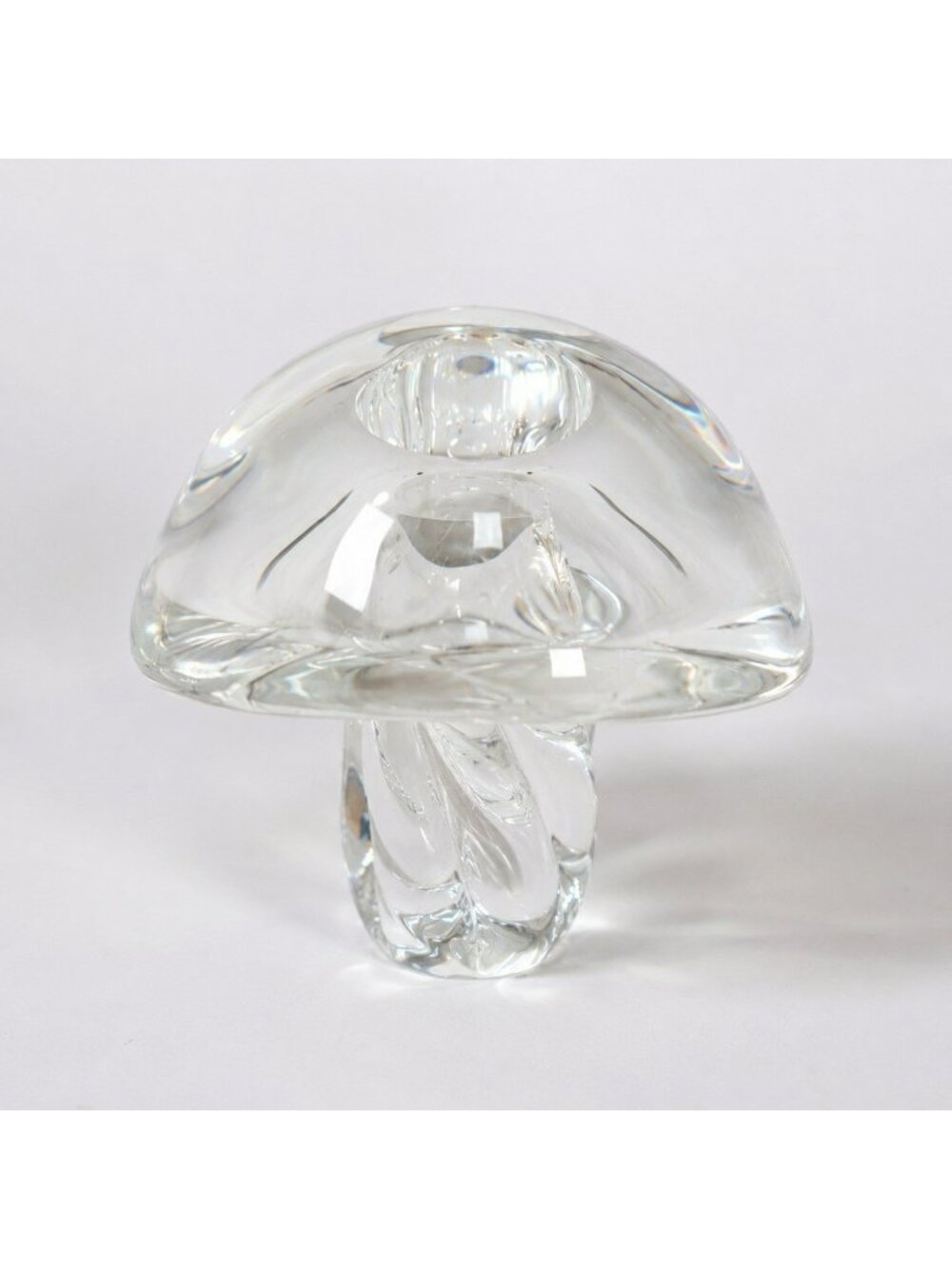 Steuben Crystal 4.5" Large Mottled Mushroom Vintage Clear Art Signed RARE!